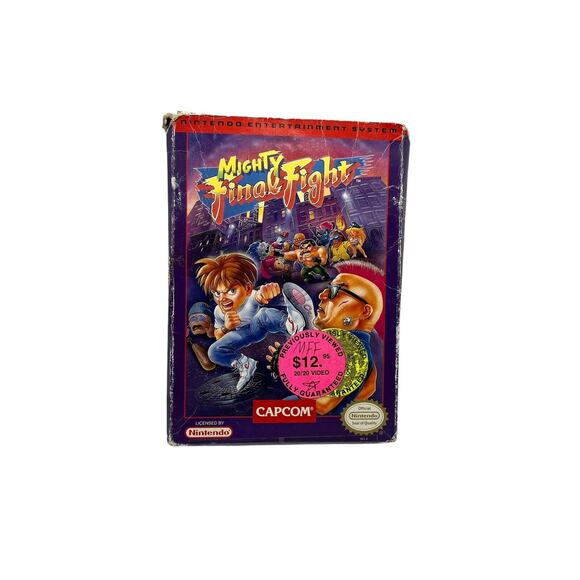 Nintendo NES Game Mighty Final Fight Rare Authentic Cartridge W/ Box & Sleeve